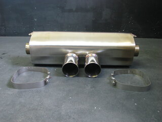Sport Muffler 991 GT3 "Brombacher" (Sound Version), Stainless Steel, Dual 2x90mm