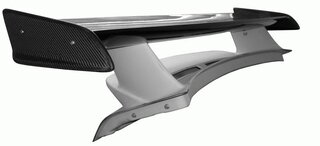 Rear Spoiler Carbon 996 GT3 RS Look 2004, incl. decklid,not adj.wing+side plates varn.carbon design