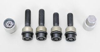 Felgenschlossatz - Schwarz - für 7mm VA + 15mm HA Distanzen