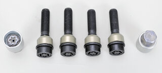 Felgenschlossatz - Schwarz - für 15mm VA + 18mm HA Distanzen
