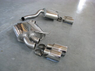 Sport Muffler "Brombacher" Macan (95B) Turbo, with valves & tips (Sound Version)