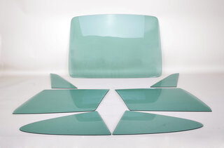 Makrolon window set  911 Coupe 74-89 (green/5mm, for serie seal)