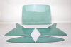 Makrolon window set  911 Coupe 74-89 (green/5mm, for serie seal)