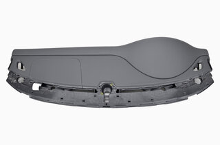 Schalttafel Oberteil Leder Steingrau
