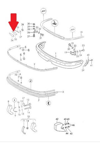 Front Bumper Fog Lamp Cover Beading 912 / 911 1965-73 - Sold by the Meter
