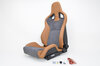 Sportster CS Recaro  leather brown nature/Alcantara anthracite, Seat with Heating, left - Driverseat