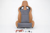 Sportster CS Recaro  leather brown nature/Alcantara anthracite, Seat with Heating, left - Driverseat