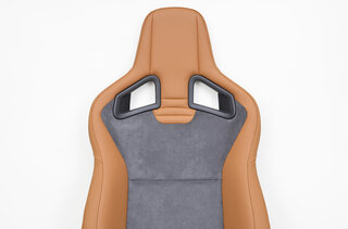 Sportster CS Recaro  leather brown nature/Alcantara anthracite, Seat with Heating, left - Driverseat