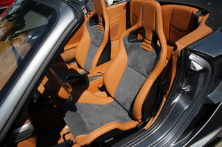 Sportster CS Recaro  leather brown nature/Alcantara anthracite, Seat with Heating, left - Driverseat