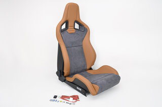 Sportster CS Recaro leather brown nature/Alcantara anthr., Seat with seatheating, right/Passenger