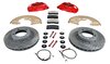 Kit freins avant ''Big red'' (4 pistons) Ø322x32mm, disques percés et étriers origine
