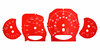 FVD Brombacher Instrument Face Set 958.1 Cayenne Turbo - Guards Red - Tiptronic - KPH - With Logo