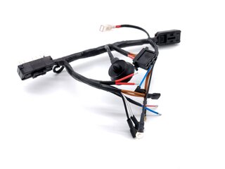 Wiring harness mounting plate for cars with mechanical injection