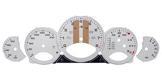 FVD Brombacher Instrument Face Set 997. - Custom Order 997.2 Classic Model Double Stripes - Silver