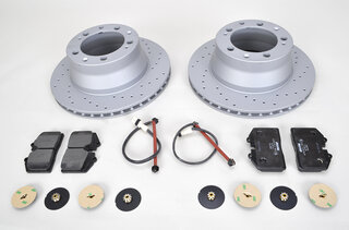 Sport Brake Service Kit 964 C2 / C4 - REAR - Drilled Discs - for the 4 Piston Caliper