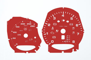 Fonds de compteurs Macan S rouge indien, km/h, PDK
