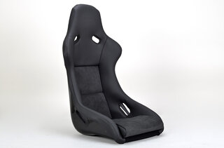Recaro Pole Position ABE - Black Leather Bolsters / Black Alcantara Inserts - GFRP - Wider XL Size