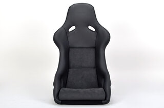 Recaro Pole Position ABE - Black Leather Bolsters / Black Alcantara Inserts - GFRP - Wider XL Size