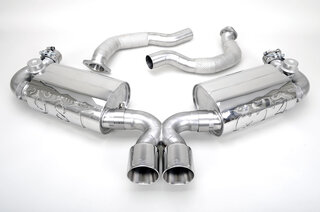 Schalldämpfer "Brombacher"  981 Cayman GT4 mit Klappen Endrohr 2x90mm Sound Version Export