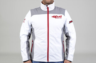 FVD (Homme) Motorsport Blouson blanc avec logos rouge 3XL