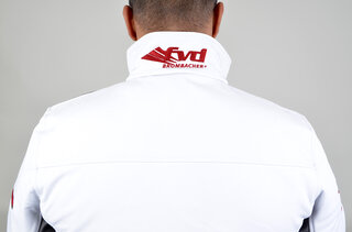 FVD (Homme) Motorsport Blouson blanc avec logos rouge 3XL