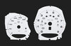 Instrument Face Set 981 - S Model - White - Manual - KPH - 300 KPH