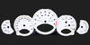 FVD Brombacher Instrument Face Set 997.1 GT3 / RS - White - Manual - MPH - OEM Orange Tickmarks