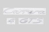 Logo set "Carrera 4 GTS" silver laquered