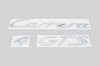 Logo set "Carrera 4 GTS" silver laquered
