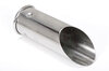 Exhaust Tip 911 1965-89 - Round - Rolled Edge - Stainless Steel - 179 / 106 x 60 mm