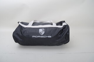 Fahrzeugabdeckung mit Porsche Wappen "ohne Spoiler, Aussenspiegel links"