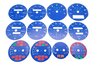 Jeu fonds de compteurs bleu maritime 964 / 965 3,3L / 993 C2/4 ,R