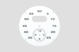 Fond de compteur blanc pour chronosport  ''sans effet diamant ''