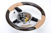 Steering wheel multifunction / gear shifter american Walnut wood / Luxor beige leather