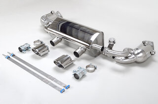 Valved Exhaust System 991.2 - Brombacher Edition - 200 Cell Cats - Oval 4.3" (110 mm) Tips - For PSE