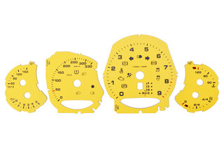 Zifferblattsatz Racing Gelb 991 PDK km/h / Celsius