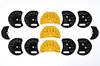 Zifferblattsatz Schwarz/Drehzahlmesser Speedgelb 986 / 996.2 / 996.2 GT3 - 2002-2005 mit Bordcompute