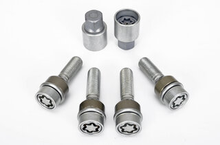Felgenschlosssatz - Silber - für 11mm VA + 15mm HA Distanzen
