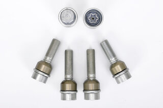 Felgenschlosssatz - Silber - für 11mm VA + 15mm HA Distanzen