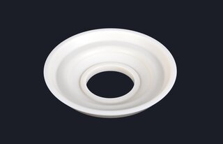 Rosette Weiss Elfenbein für Fensterkurbel und Türgriff 356 ( -1957 ) - ø 48mm