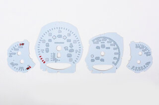 Jeu de fonds de compteur rouge indian 991.2 , PDK , m/ph,