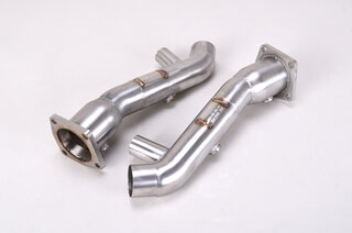 Catalytic + Muffler Bypass Pipes 991.1 and 991.2 Turbo / S - Brombacher - Race Pipes - For OEM Tips