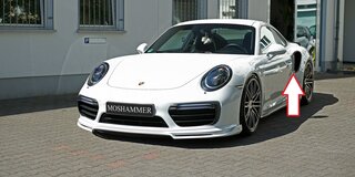 Lufteinlass-Satz 991Turbo - Downforce RS - seitlich - Schwarz Matt