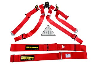 Schroth 6 point belt Profi 3x2 ( FIA ) Model 991 / 992 GT3 - Red - with twist lock