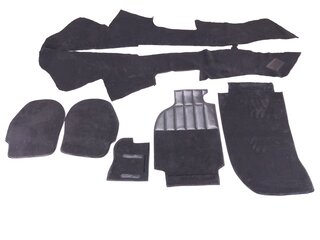 Teppichsatz komplett 993 Coupe/Targa schwarz Feinvelour eingefasst "mit Klangpaket"