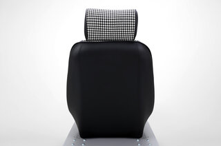 Classic RS Sport Seat - Soft Grain Vinyl Bolsters / Pepita Inserts with Dark Anthracite Grey Eyelets