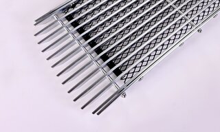 Lufteinlassgitter zweiteilig Chrom für Motordeckel 911/ 912 bis 1968