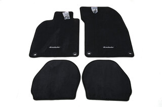 Floor Mat Set 964 / 993 - Left Hand Drive (LHD) - Anthracite Velour - Black Edging - Brombacher Logo