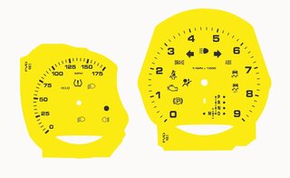 Instrument Face Set 981 - Base Model - Racing Yellow - PDK - MPH - 175 MPH