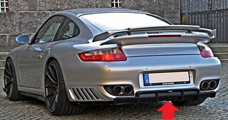 Rear Diffusor 997.1 Turbo - Moshammer - Black, for paint